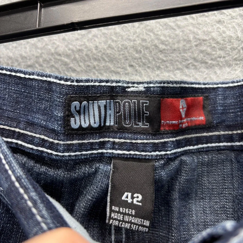 Southpole Mens Red Tab Baggy Jeans 42x34 (Actual 42x33) Y2K Streetwear Deadstock